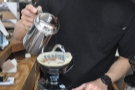 There is one final pour, again filling the V60 close to the brim...