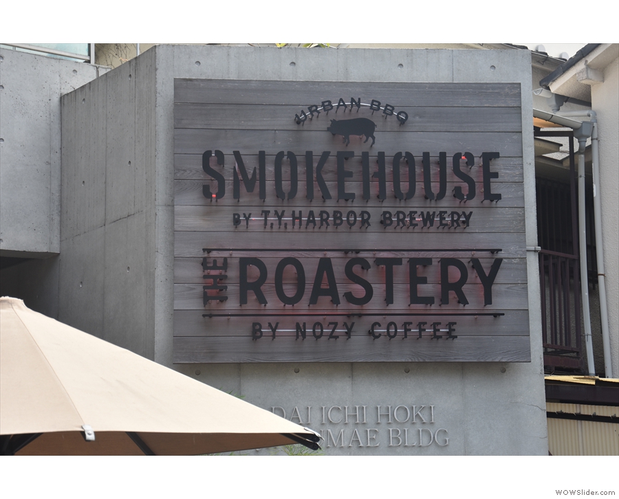 The sign rather confirms this: the Smokehouse is upstairs, the Roastery, downstairs.