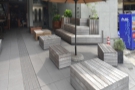 There's plenty of outside seating, including these tiered benches on the right.