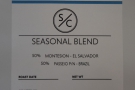 The espresso, by the way, is Switch's seasonal blend...