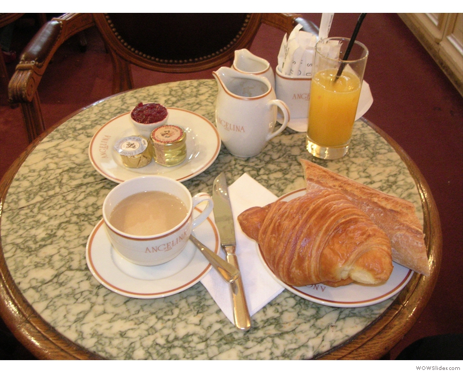 It's not all Mont Blancs though. This is breakfast at Angelina, from 2007.