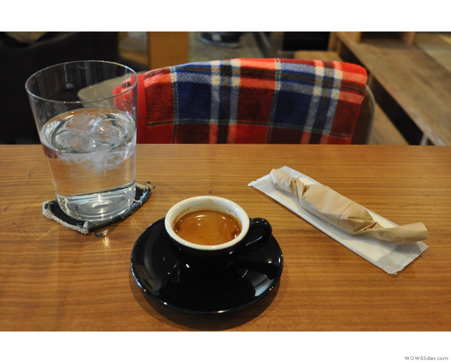 I visited Kaido several times in 2017. On my first visit, I had an espresso, served with...
