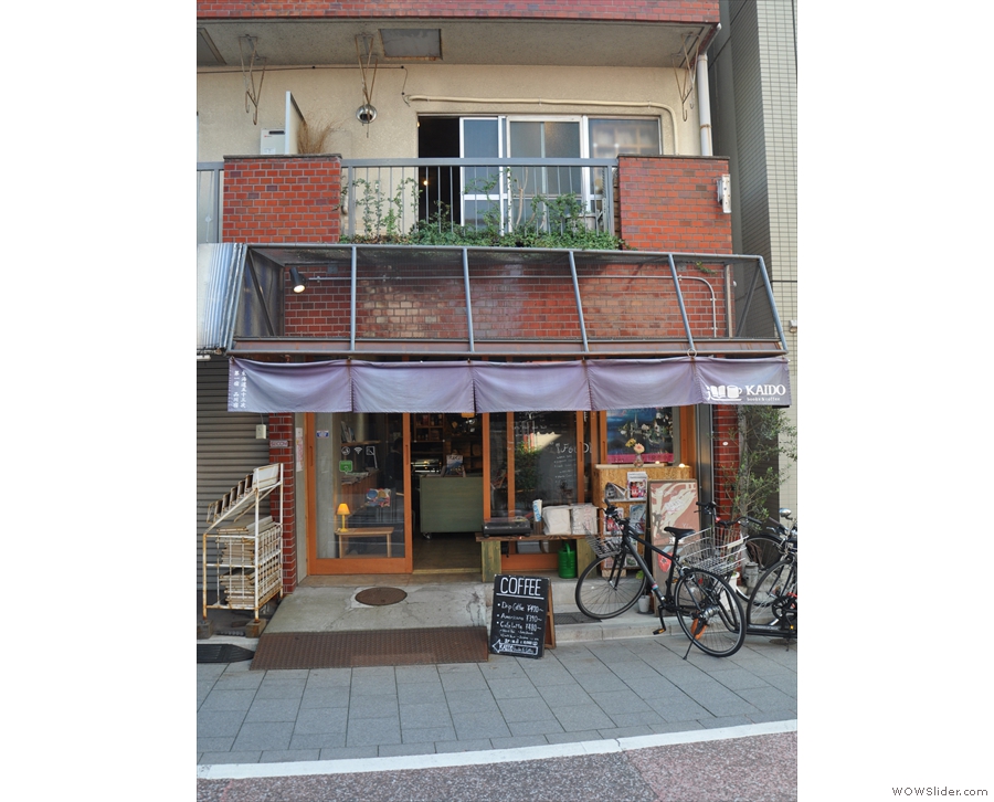 This modest, two-storey building stands in a narrow, residential street in Shinagawa.