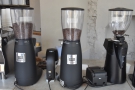 ... which has no fewer than three grinders, house-blend, guest and decaf.