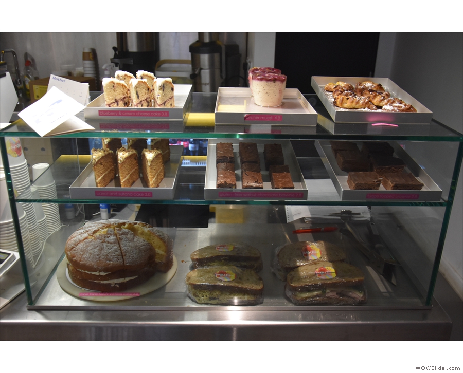... passing the tempting array of cakes along the way.