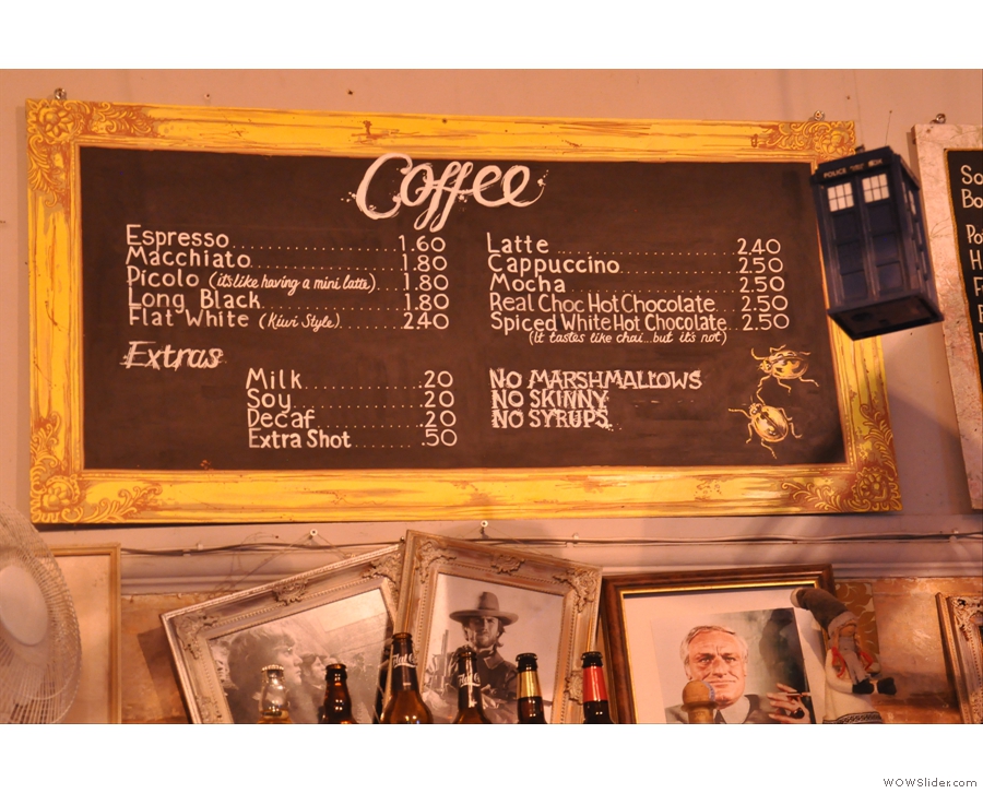 The coffee menu certainly implies there is!