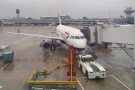 My ride down to Heathrow, an Airbus A319, on the stand at Manchester Airport T3.