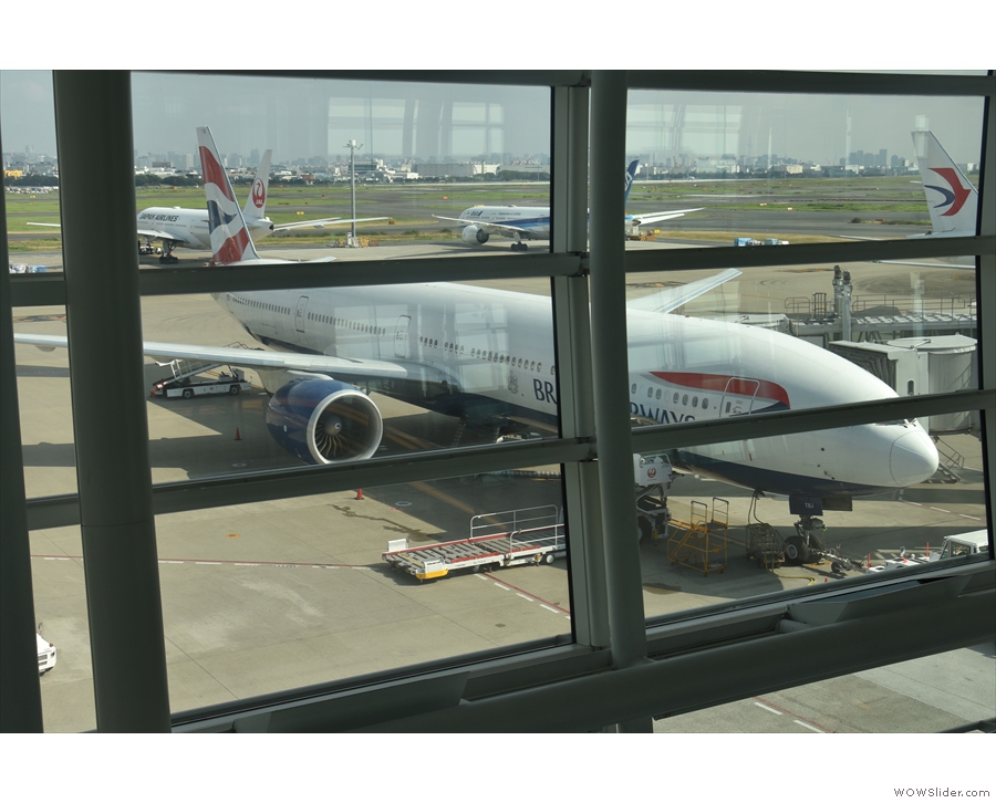 Talking of which, here's the first view of my plane, a Boeing 777-300.