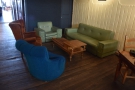 ... and for the rest of the time as additional seating, including this sofa and comfy chairs.