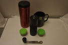 ... while for comparison purposes, I got my Aergrind and Travel Press out and made...