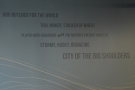 ... and this description of Chicago on the wall. 