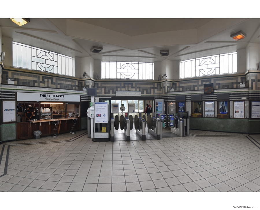 ... visible on the left-hand side next to the ticket barriers.