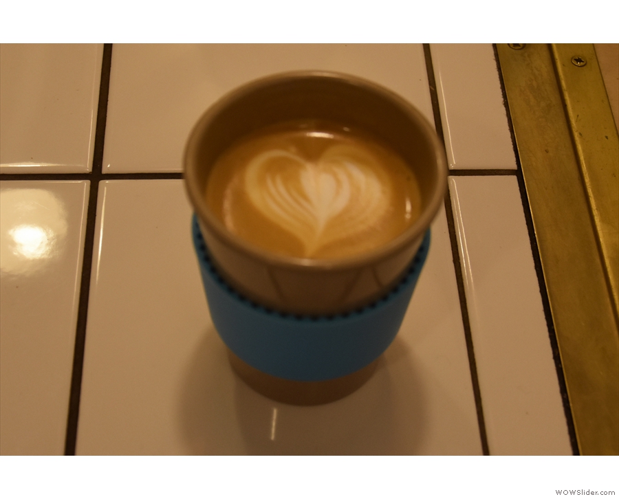 I had a flat white in my Eco To Go Cup. Sorry about the poor quality photo...