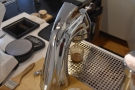 ... where you'll find the single, gleaming group head of the Modbar espresso system.
