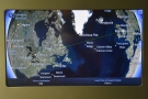 ... which was shown as a straight line across the Atlantic.