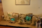 It's a roastery, so here's the obligatory shot of the sacks of green beans...