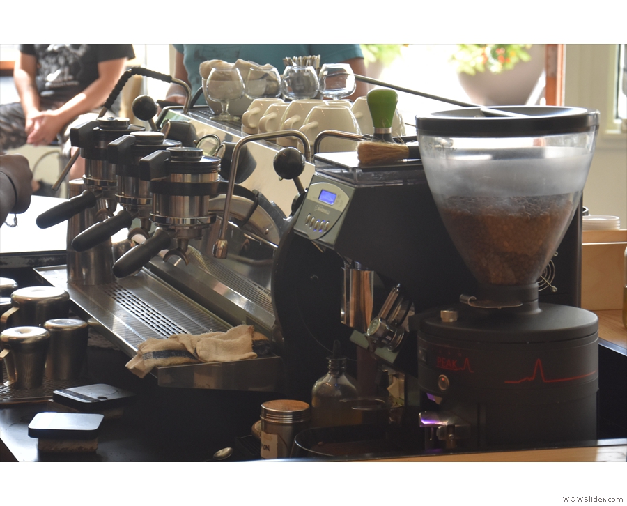 The other option is espresso. You get a good view of the Strada if you sit at the counter.