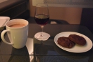 ... a glass, along with some hot chocolate and warm cookies as a night cap.