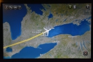 ... and in less than an hour after taking off, we were approaching Toronto & Lake Ontario.