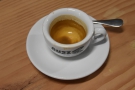It's always a good sign when the crema coats the inside of the cup, long after it's finished.