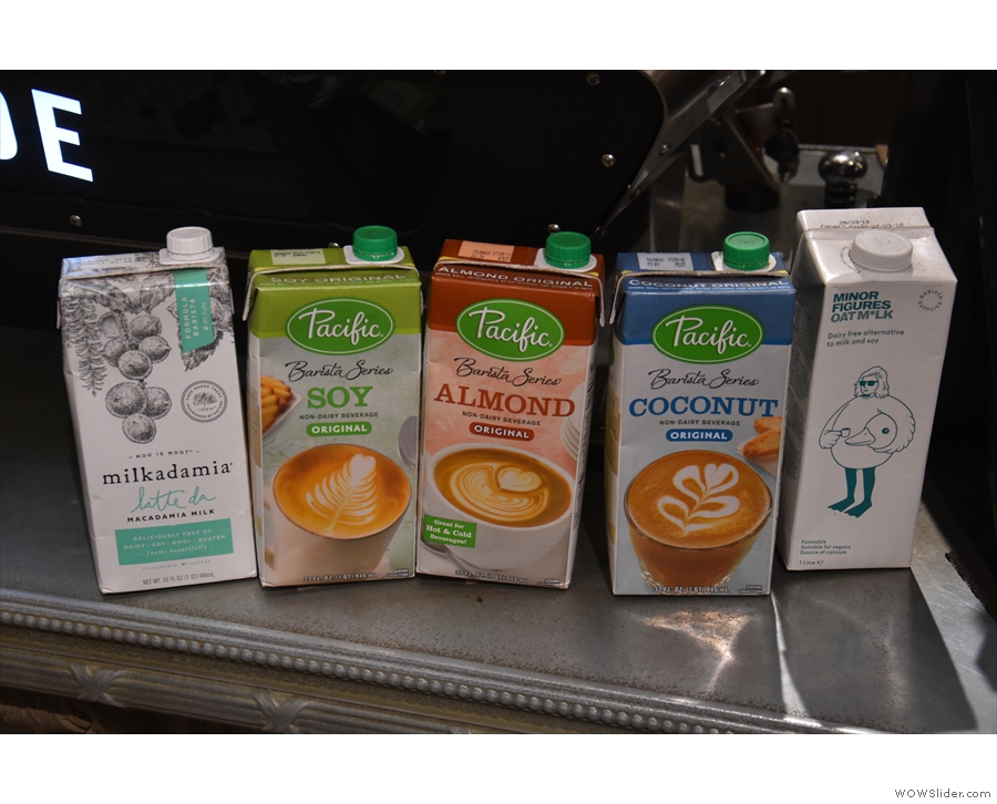 If you don't fancy cow's milk, Café Myriade has a range of non-dairy alternatives.