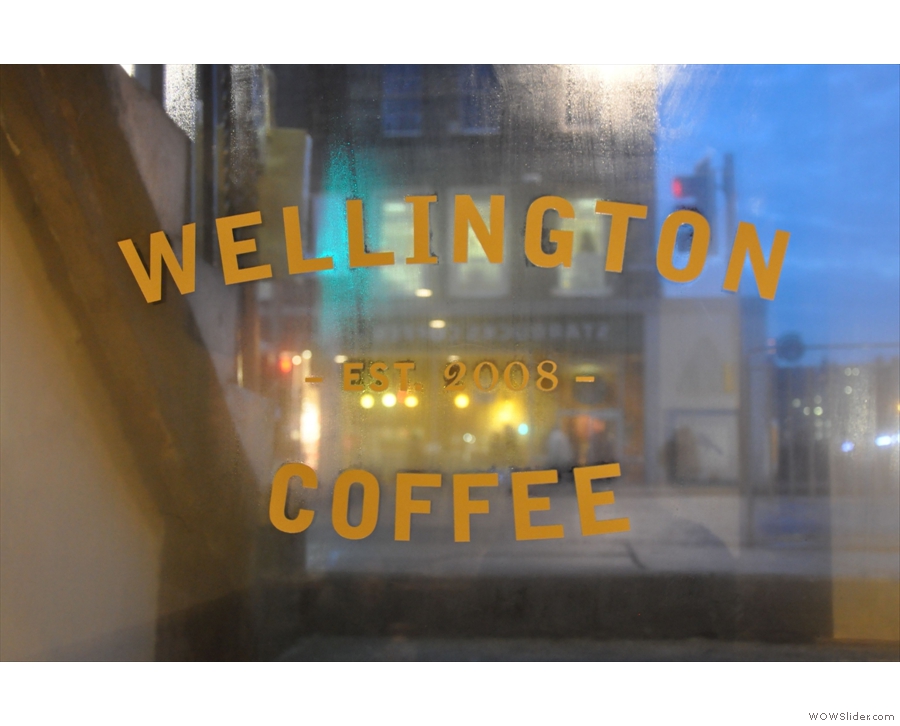 The delightful Wellington Coffee, tucked away in a basement on the corner of George & Hanover Streets, Edinburgh