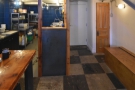 ... at the end of which, tucked away under an extension, are a pair of stools (left) and...