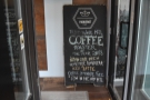 It's only as you step inside that you encounter the A-board at the back of the lobby.