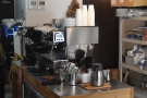 You'll also find the La Marzocco Linea espresso machine back here on the right...