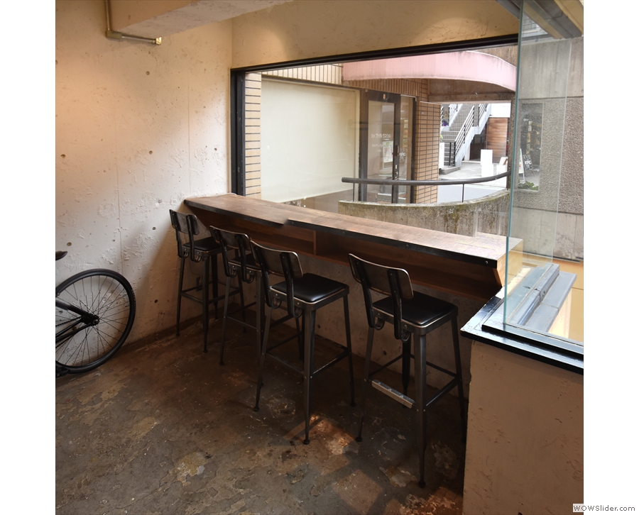 ... including this four-person window-bar overlooking the courtyard.