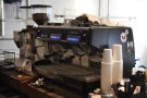 The heart of the operation is this Nuova Simonelli at the front of the counter...