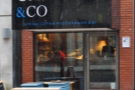Caffeine & Co, or the Espresso Cube as I like to think of it, a delightful place in the centre of Manchester