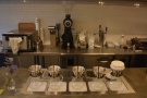 .. after which there's the pour-over area with five Kalita Wave filters on their own scales.