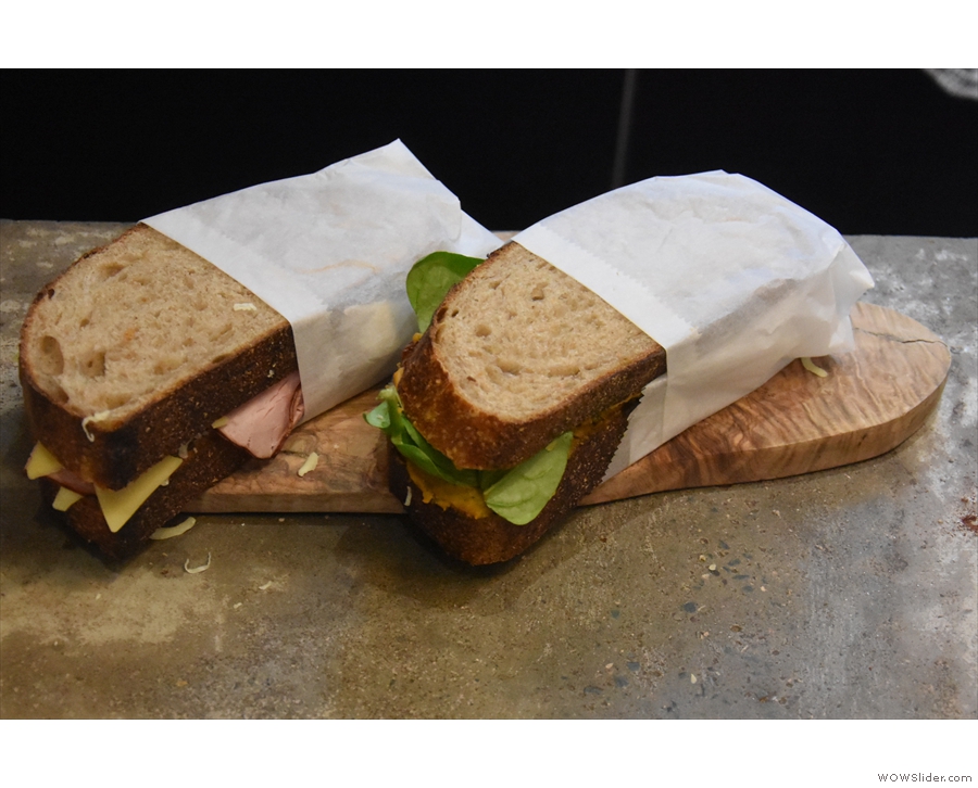 ... while there's also a selection of sandwiches, which can be grillled.