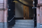 The entrance, which is shared with the bar, Beatnikz Republic, is up these steps...