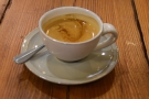 I started with an espresso, made using the Bobolink Brazilian single-origin...
