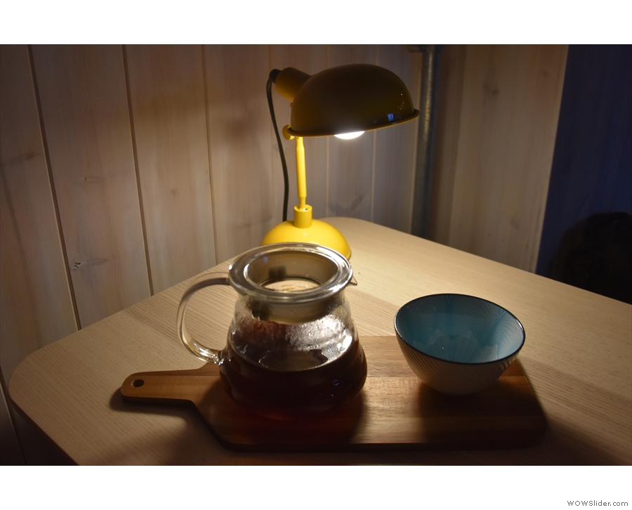 However, I was drawn to the V60 option, seen here looking moody on my table.