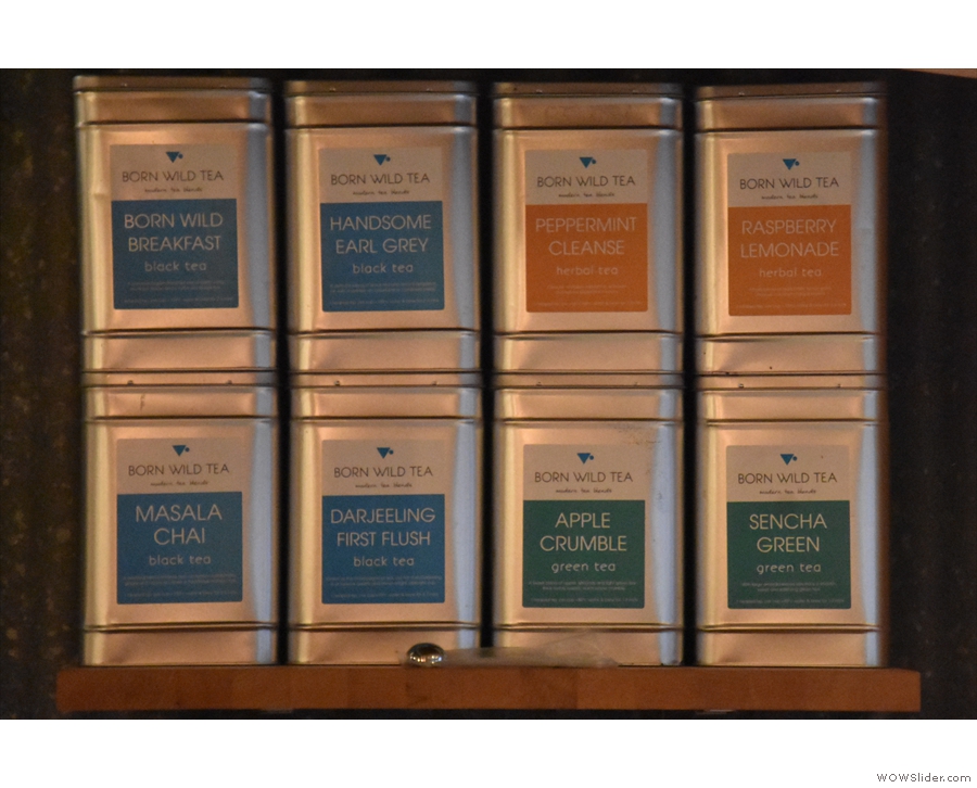 There's also an interesting range of teas.
