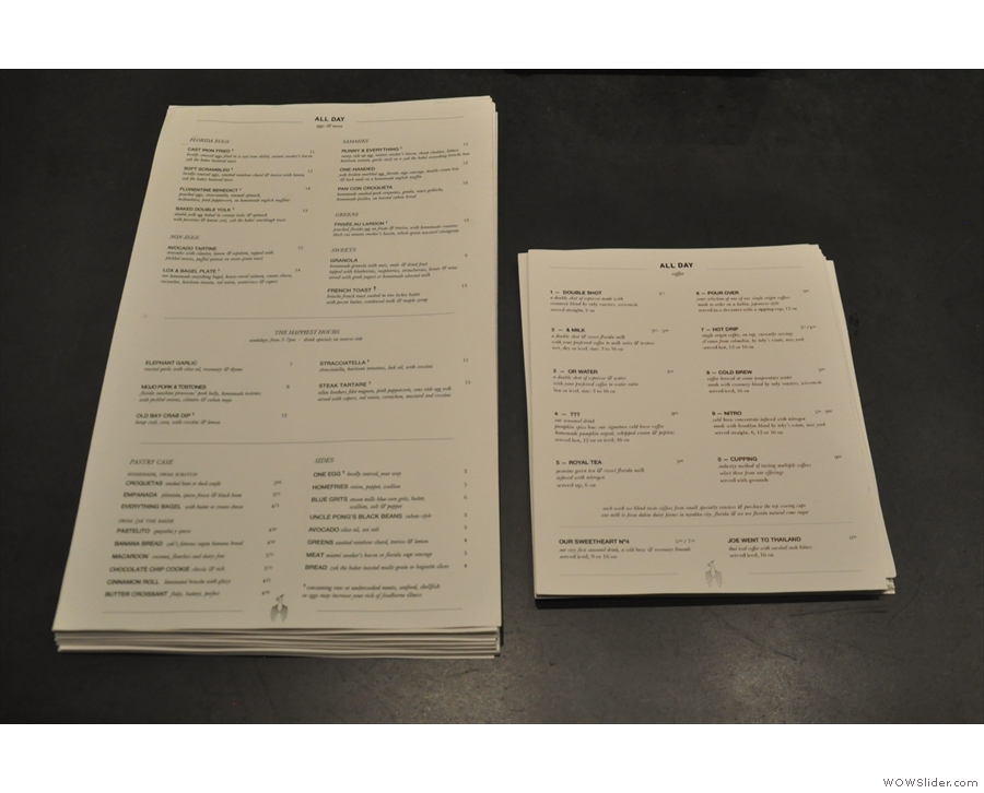 ... while there are plenty of paper menus as well.