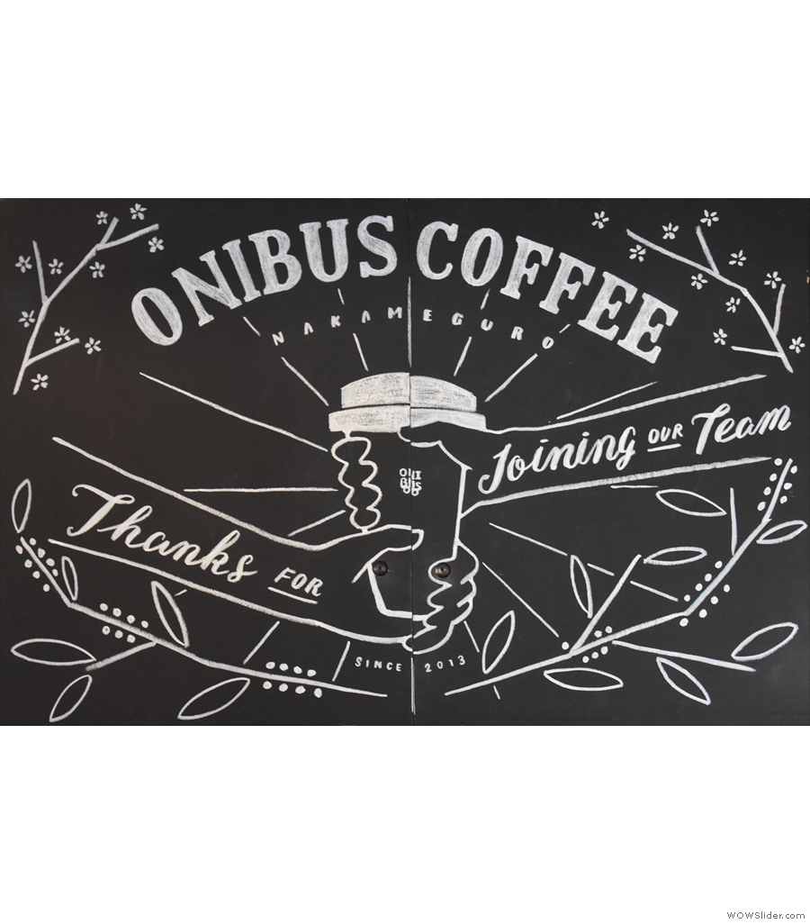 Onibus Coffee, Nakameguro, with a delightful shady outdoor seating area down the side.