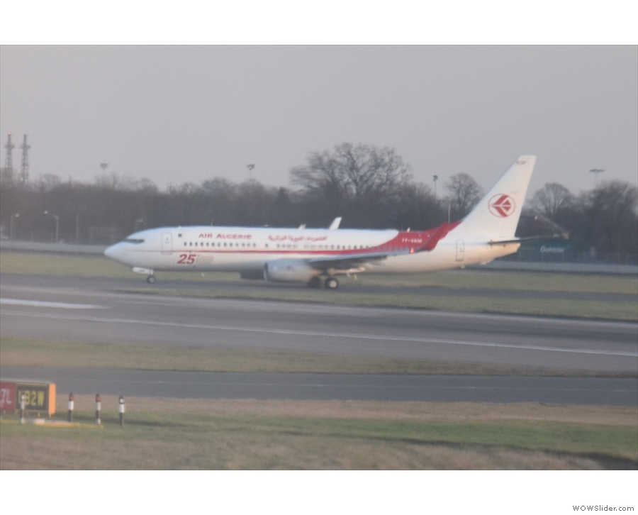 Then we waited at the end of the runway, along with this Air Algerie Boeing 737...