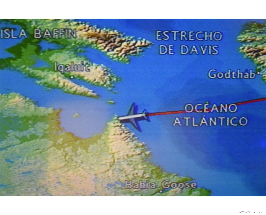 ... and just as we made it over the northern coast of Canada...