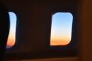 Of course, I was on the wrong side of the plane, and was suffering severe sunset evny.