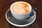 My coffee: a flat white made with the bespoke house-blend from Craft House Coffee.