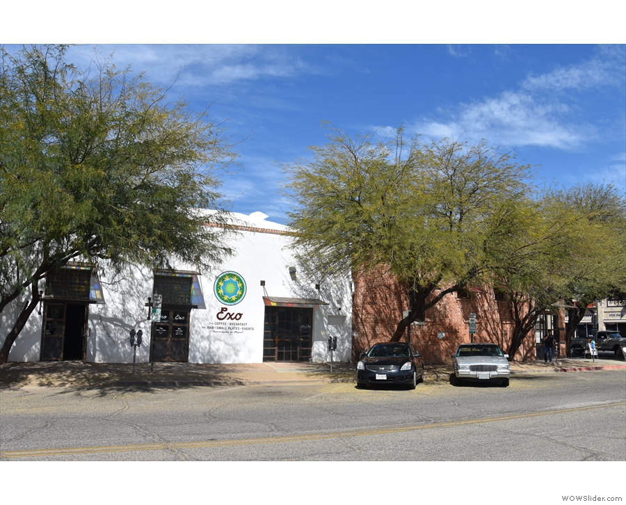 Exo Roast Co. in Tucson, Arizona, seen here looking across 7th Street.