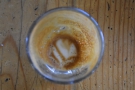 ... which held the latte art pattern all the way to the bottom.
