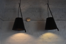 There are some neat features including these lampshades on the left-hand wall...