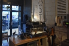 Sit towards the back & you get a good view of the business end of the espresso machine.