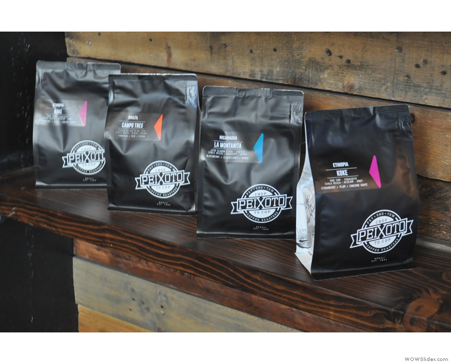 ... and these, which include beans form Nicaragua and Kenya.