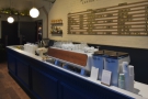 A view of the counter, looking back from the far corner.